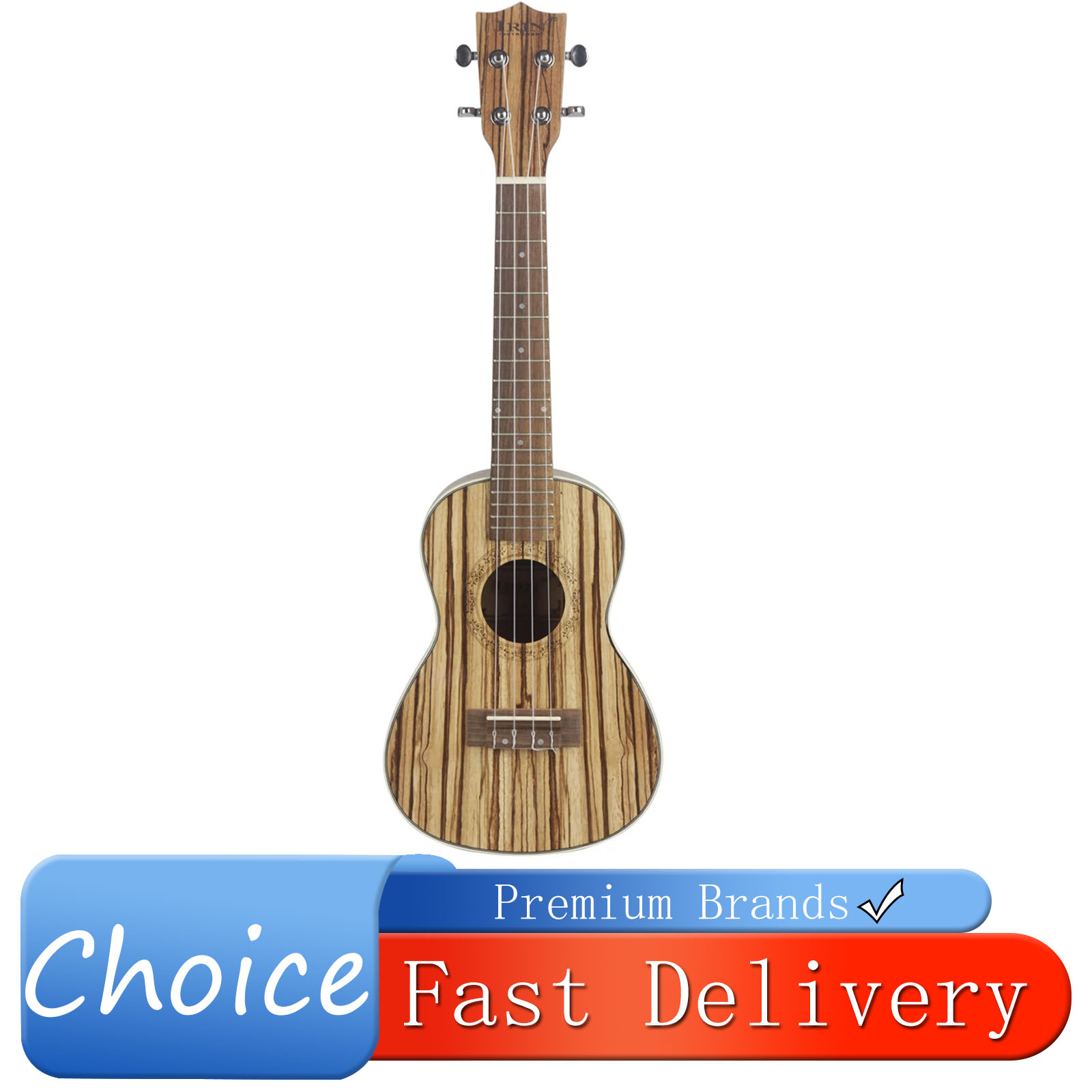 Musical Instrument Hawaiian - IRIN 21 インチウクレレ 4 弦ギターラハワイアンミニギターラゼブラウッドウクレレ弦楽器初心者ギフト