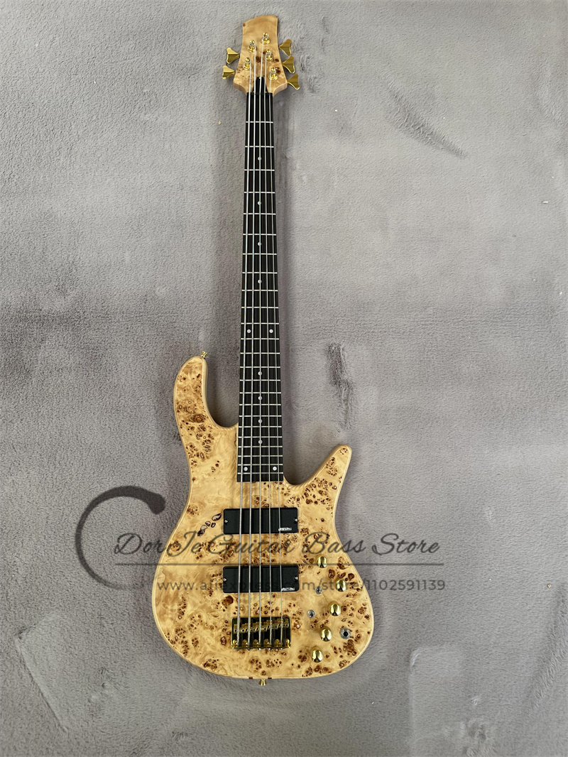Bass Guitar Fretless - ローズウッド指板ベースギター,5弦,メイプルネック,バールのボディ,ローズウッド指板,アクティブバッテリー,ラッシュ,24フレット