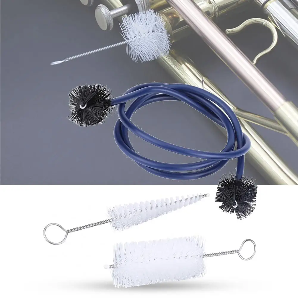 Musical Instrument Horn - 曲げ可能なグリップ付きトランペットメンテナンスキット、スネークブラシ、マウスピース、コルネットクリーニングキット、楽器アクセサリー、1セット