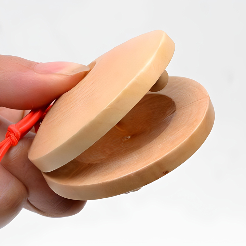 Castanet Flamenco - 木製カスタネット木製パーカッションフラメンコ楽器子供幼児用おもちゃ