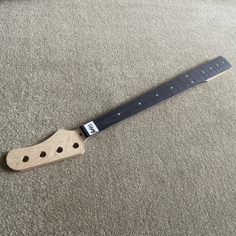 Bass Guitar Fretless - RN971 カスタムオーダー未完成ベースギターネック 4 弦フレットなし塗装なしメープル + ローズウッド