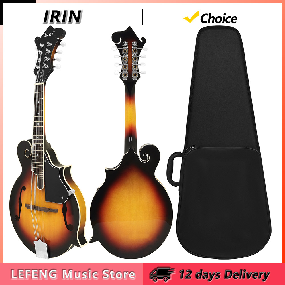 Musical Instrument Mandolin - IRIN MD-65 8 弦アコースティックマンドリンバスウッドボディ F スタイルマンドリンギター弦楽器収納ケース付き