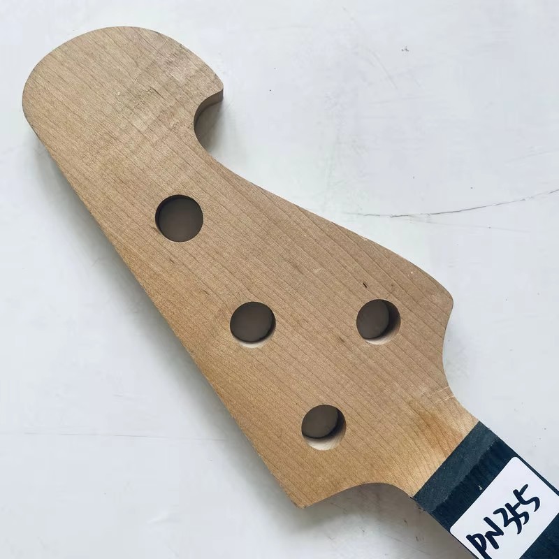 Bass Guitar Fretless - PN355 ロゴなし未完成 右利き用 4弦エレキベースネック メイプル ローズウッド