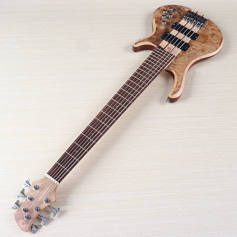 Bass Guitar Fretless - アクティブエレクトリックベースギターツリーバールトップネックスルー 43 インチ 6 弦 7