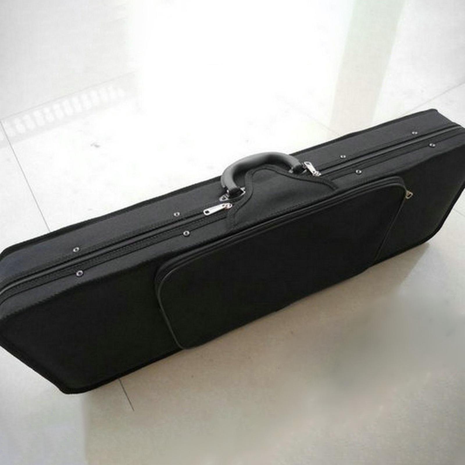 Musical Instrument Cello - プロ仕様の長方形バイオリンケース 4/4 フルサイズ オックスフォード生地製キャリングバッグ ハードプロテクションボックス アコースティックバイオリンとアクセサリー用