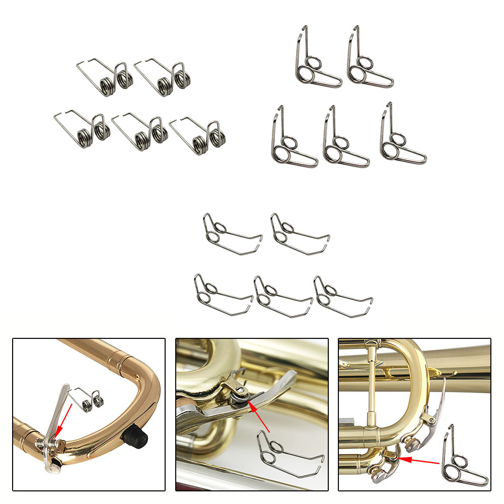 Musical Instrument Horn - 5 個鉄トランペットトロンボーンアルトバルブスプリングウォーターキースプリングトランペット作成ツール楽器アクセサリー