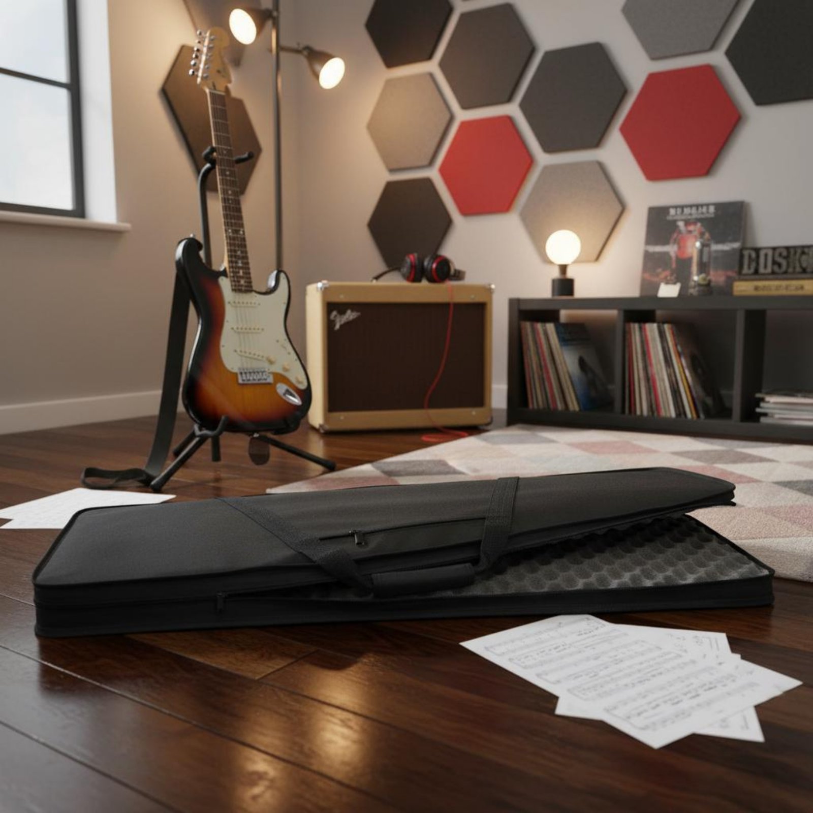 軽量フォームギターケース防水長方形ギターキャリングケース楽器 - Musical Instrument Guitar のレビューと価格