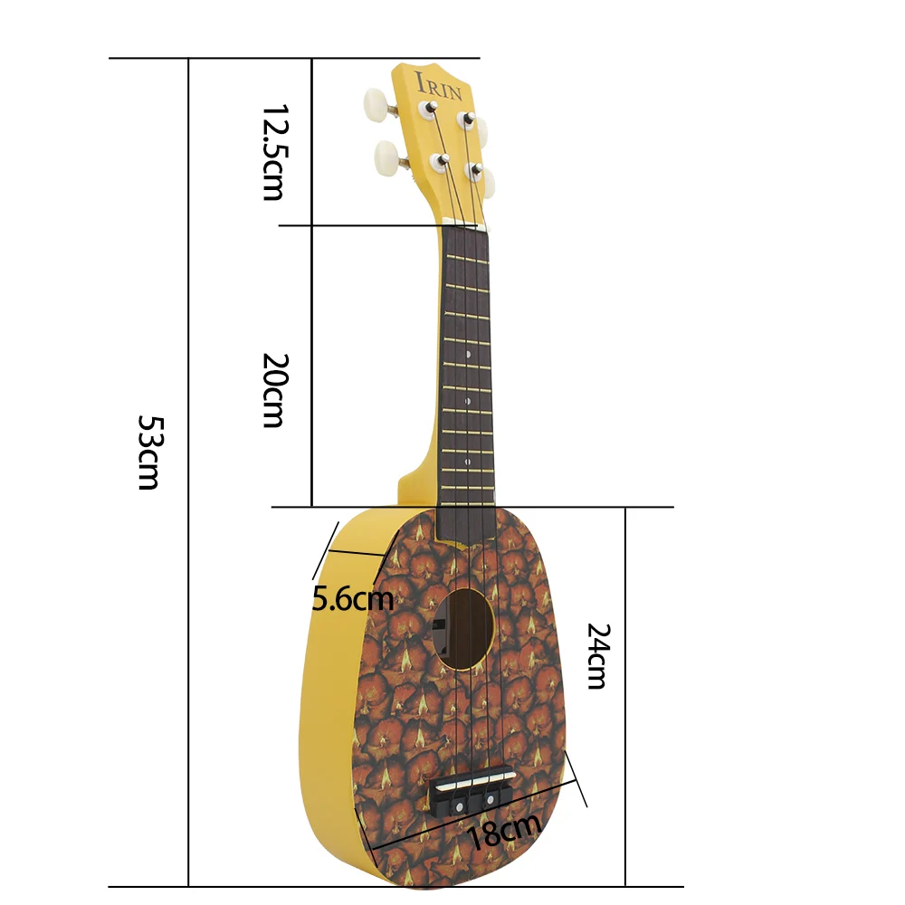 IRIN 21 インチウクレレ 4 弦ギターパイナップルハワ - Musical Instrument Hawaiian のレビューと価格