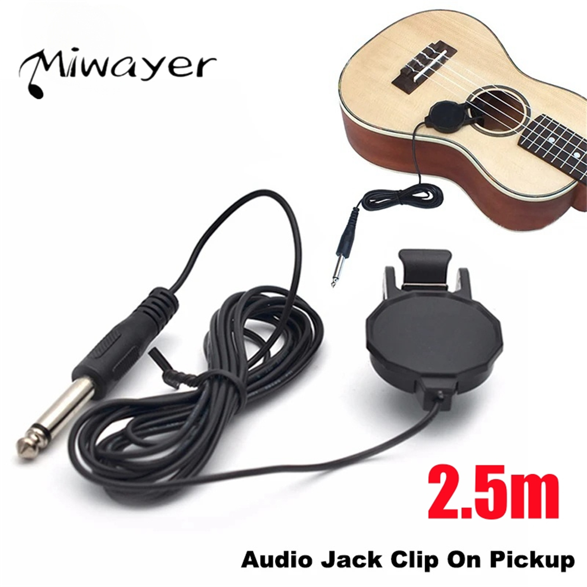 オーディオジャッククリップオンピックアップアコースティックギ - Musical Instrument Guitar のレビューと価格