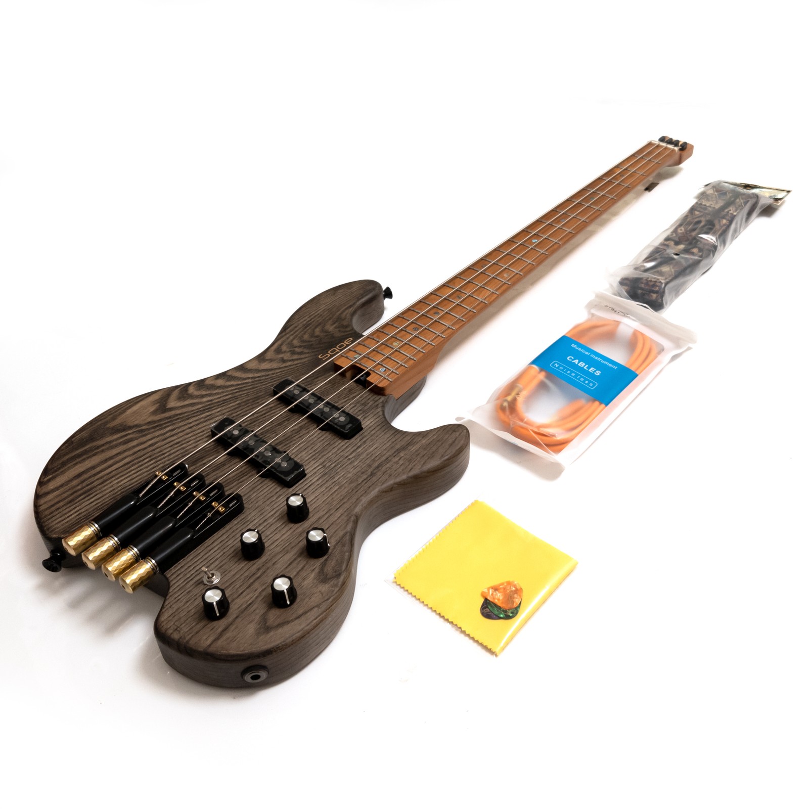 ヘッドレス4弦ベースギター、アッシュボディ、ローステッドメイ - Bass Guitar Fretless のレビューと価格