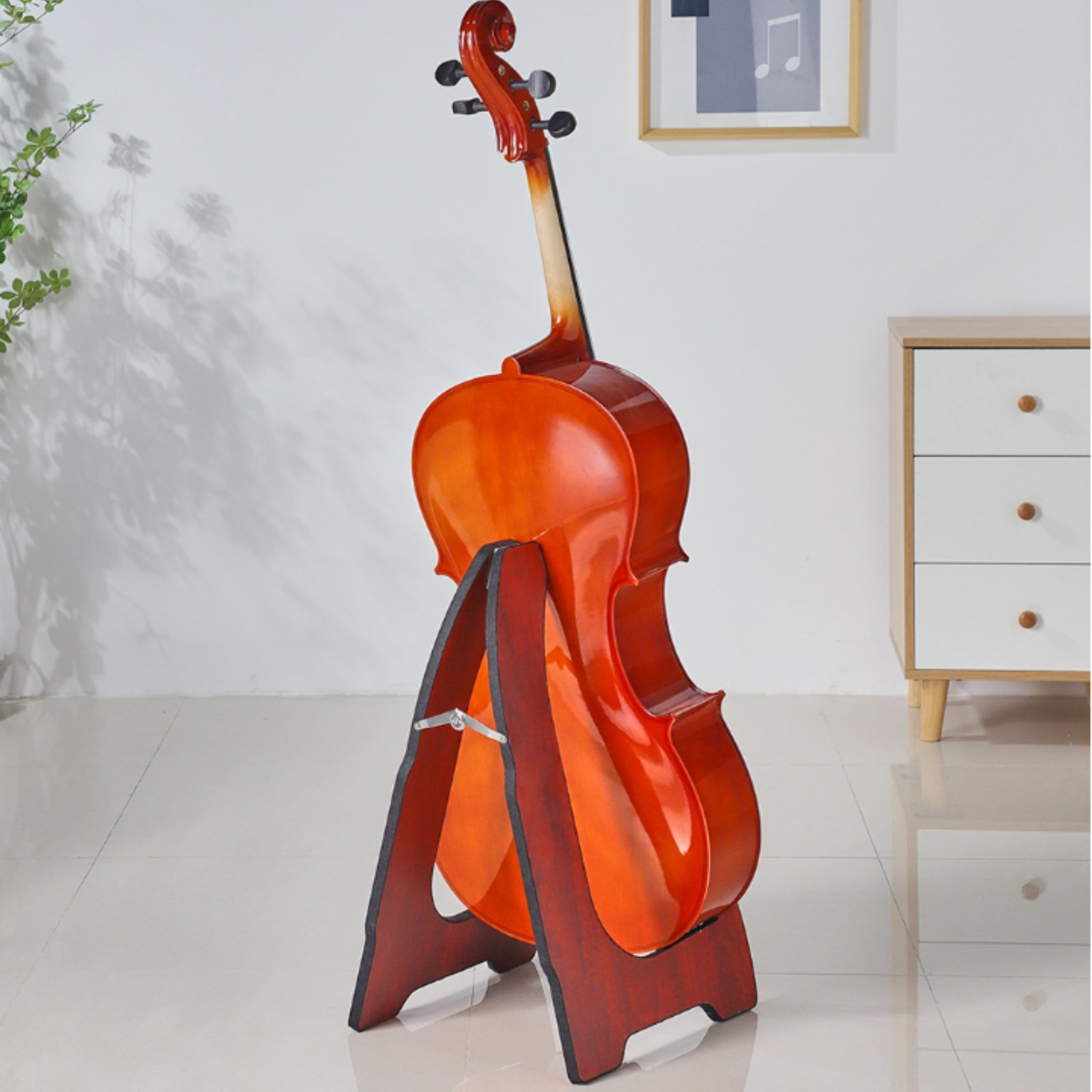 フロアチェロスタンド エレガントなデザインのチェロスタンド  - Musical Instrument Cello のレビューと価格