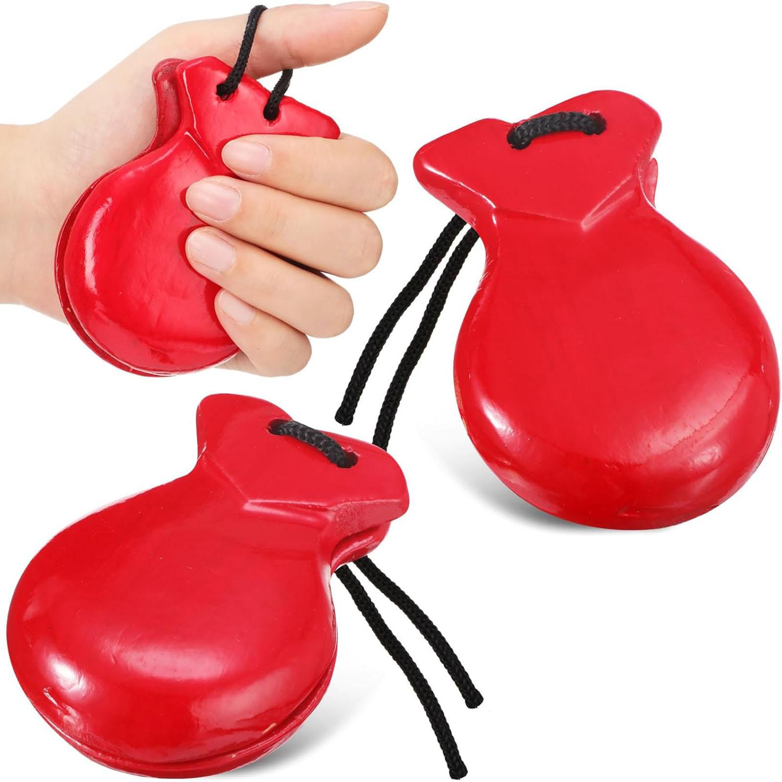 2個入り木製スペインカスタネット、弦付きフラメンコカスタネッ - Castanet Flamenco のレビューと価格