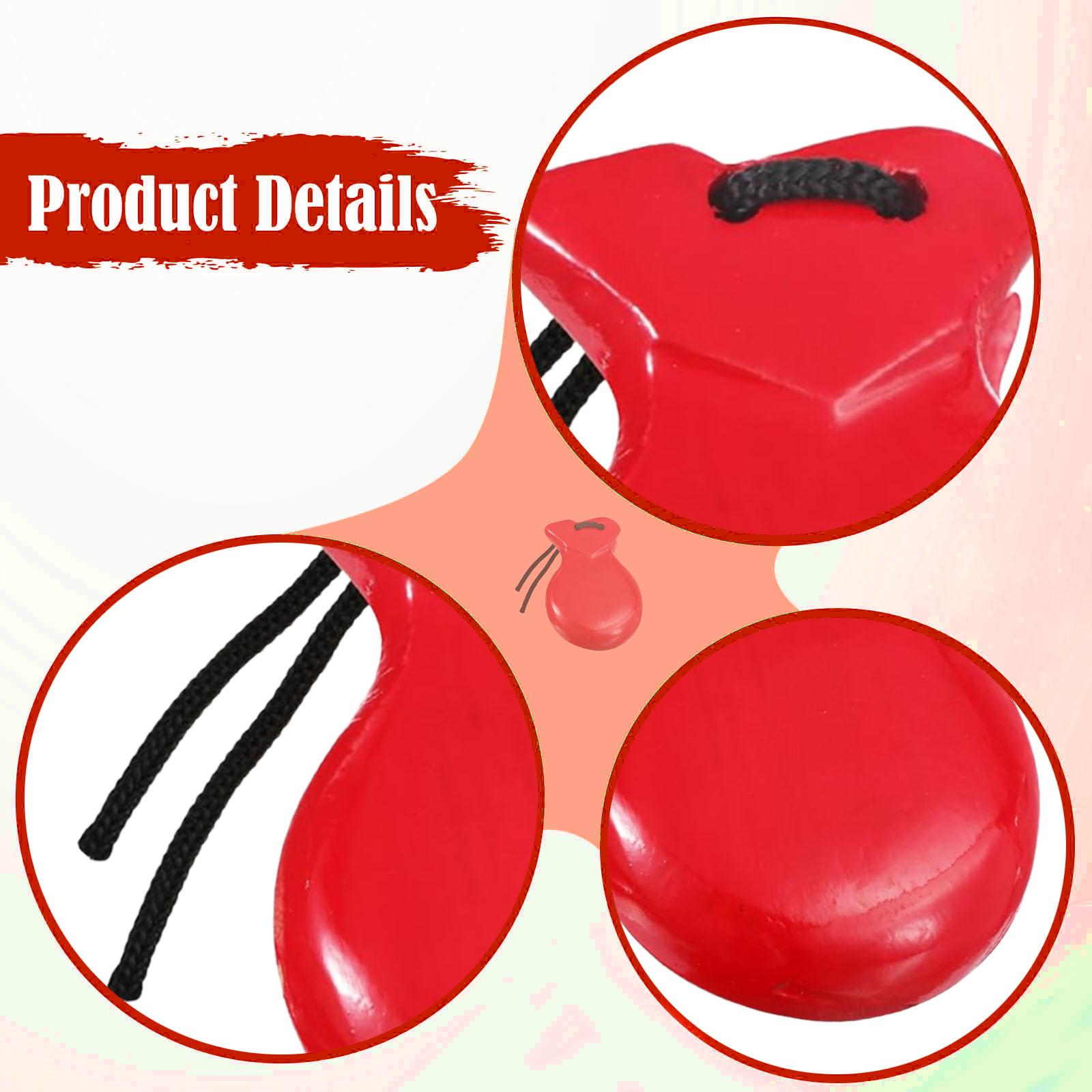 2個入り木製スペインカスタネット、弦付きフラメンコカスタネッ - Castanet Flamenco のレビューと価格
