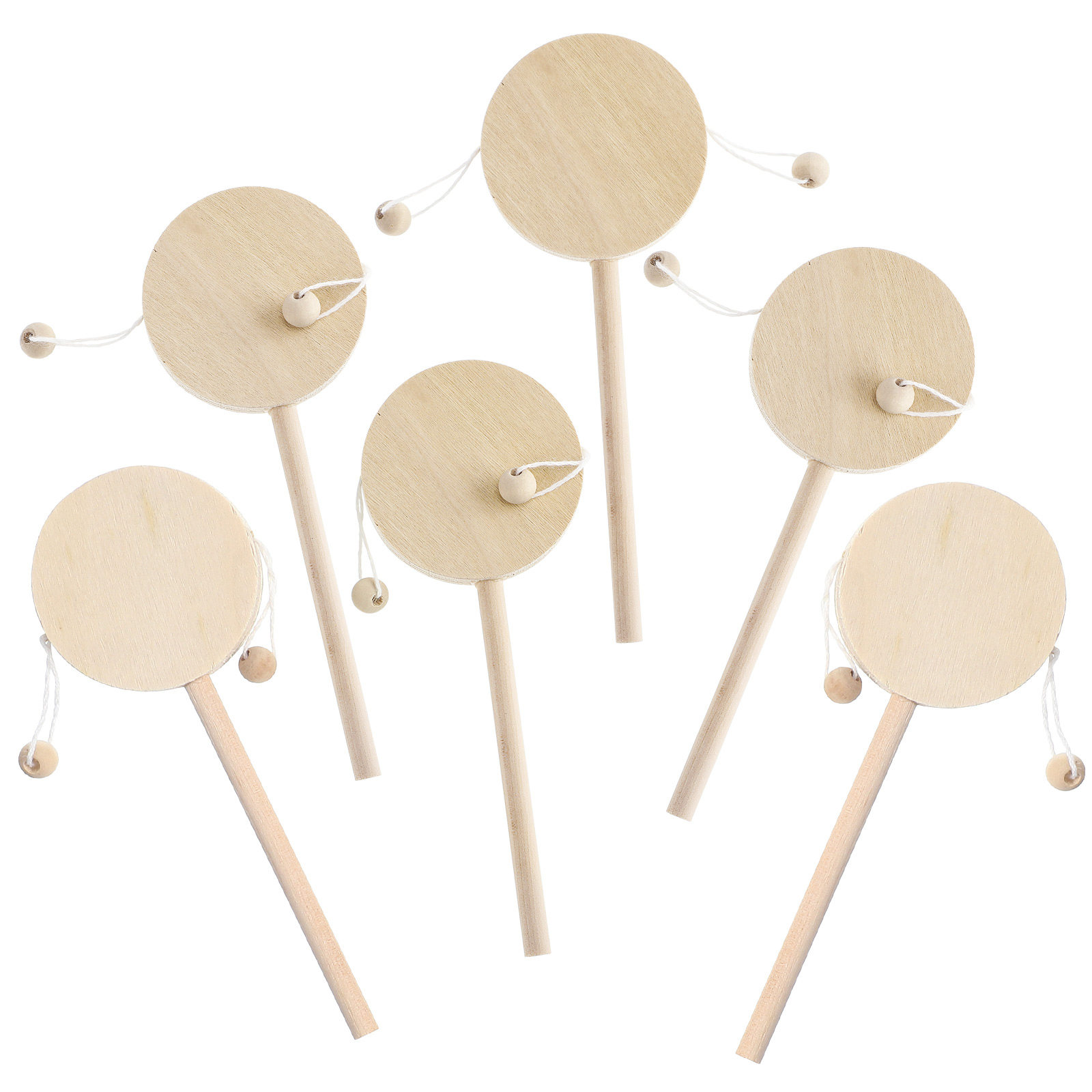 1セット ラトルドラム 木製 DIY 未完成塗装 シェイキン - Musical Instrument Diy のレビューと価格